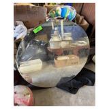 Round Mirror; 30" round, vintage style.