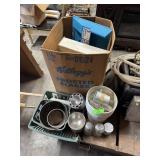 Kitchen Smallwares Lot; Cigarette trays, small sta