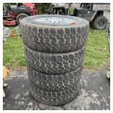Set of Four Hercules TerraTrac Tires with Rims; 4