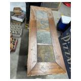 Stone-Top Table; 50"W x 18"D x 30"T.