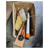 Ice Fishing Lot; Tip-ups, tip-down, gloves, and mo