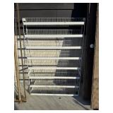 Eight-Tier Metal Shelving Unit; ~35" W x ~36" T.