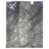 Hurricane Vases; Ten glass bases/vases.