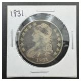 1831 Capped Bust Silver Half Dollar