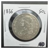 1836 Capped Bust Silver Half Dollar