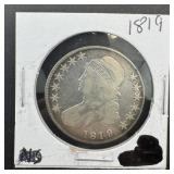 1819 Capped Bust Silver Half Dollar