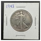 1943 Standing Liberty Silver Half Dollar