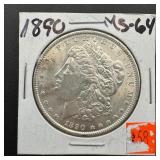 1890 Higher Grade Morgan Silver Half Dollar