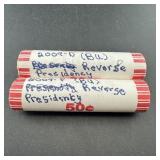 (Times 2) Two rolls of 2009 P & D pennies