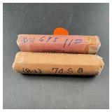 (times 2) Two Rolls Of 1969-s And 1970-s Pennies