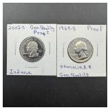 Proof 1969-s Quarter And 2002-s Quarter
