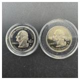 Two Gem Proof Quarters