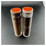 (Times 2) Two rolls of 1960 P & D pennies