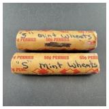 (Times 2) Two rolls of S mint Wheat pennies