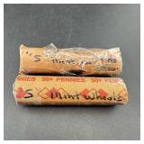 (Times 2) Two rolls of S mint Wheat pennies