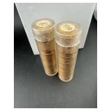 (times 2) Two Rolls Of 1959 P & D Bu Pennies