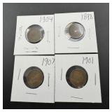 9 Indian Head Pennies -1890s