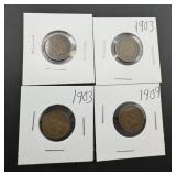 8 Indian Head Pennies -1890s