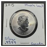 1 oz .999 Fine Canada Silver Round