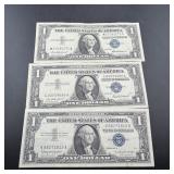 Three 1957 Silver Certificates