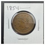 1854 Large Cent