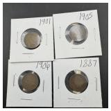 7 Indian Head Pennies -1890s