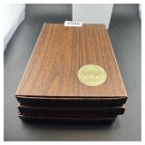 (times 3)Three 1974 Silver Ike Dollars in Box