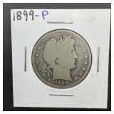 1899 Barber Silver Half Dollar