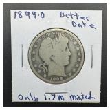 1899-O Barber Silver Half Dollar