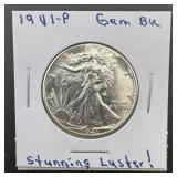 1941 Silver Walking Liberty Half Dollar