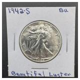 1942-S Silver Walking Liberty Half Dollar