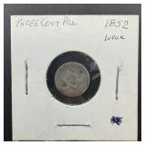 1852 Three Cent Nickel