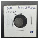 No Date (1851-63) Three Cent Piece