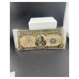 1899 $5 Indian Chief Silver Certificate Note