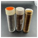 (Times 3) 1948, 1953-D and 1953-S penny rolls