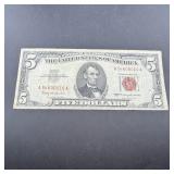 1963 $5 Red Seal