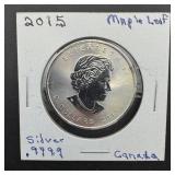 1 oz .999 Fine Canada Silver Round