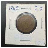 1865 Two-Cent Shield Nickel