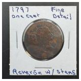 Rare 1797 Large Cent Reverse W/ Stars
