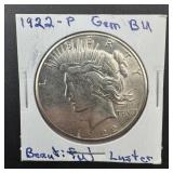 1922-P Silver Peace Dollar