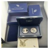 2012 Two-Coin Silver Proof Set - Silver Eagle Reve
