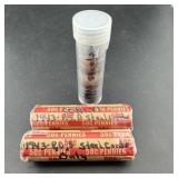 (Times 3) Three rolls of 1943 steel cents