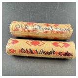 (times 2) Two Rolls Of Old Wheat Pennies