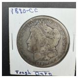 Key Date 1890-CC Morgan Silver Dollar