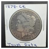 Key Date 1878-CC Morgan Silver Dollar