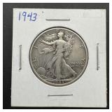 1943 Walking Liberty Silver Half Dollar