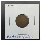 1874 Indian Head Cent