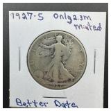 1927-s Standing Liberty Silver Quarter