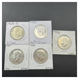 (Times 5) 5 -40% Silver Kennedy Half Dollars