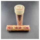 (times 2) Two Rolls Of Old Wheat Cents